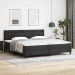 vidaXL Bedframe met matras met matras Zwart 200 x 200 cm, Verzenden, Nieuw, Zwart, Overige materialen