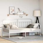 vidaXL Bedframe voor een daybed met hoofdeinde Wit 90 x 190, Huis en Inrichting, Verzenden, Nieuw, Wit, Metaal