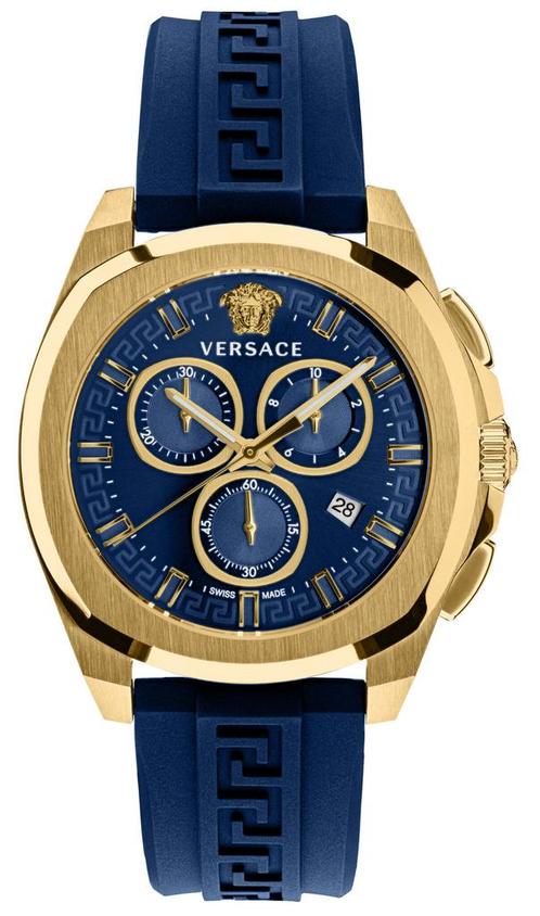 Versace VE7CA0323 Chrono Geo horloge 43 mm, Sieraden, Tassen en Uiterlijk, Horloges | Heren, Kunststof, Nieuw, Staal, Overige merken