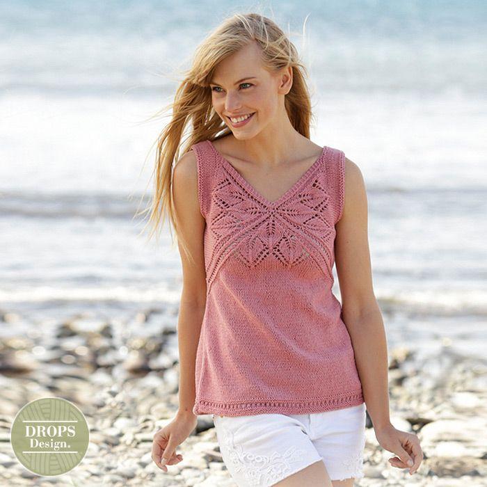 Patroon Gebreid Topje Dames Butterfly Heart met kantpatr, Hobby en Vrije tijd, Breien en Haken, Ophalen of Verzenden