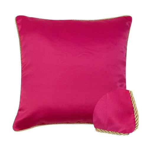 kussen satijn fuchsia 45x45cm, Huis en Inrichting, Woonaccessoires | Overige, Verzenden