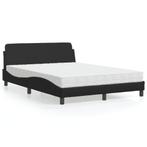 vidaXL Bed met matras kunstleer zwart 140x190 cm, Overige materialen, Verzenden, Zwart, Nieuw