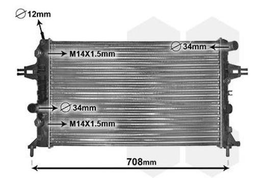 RADIATOR VOOR OPEL ASTRA G 1998-2004 09119482, Auto-onderdelen, Airco en Verwarming, Nieuw, Ophalen of Verzenden