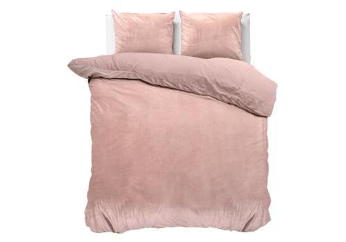Sleeptime Velvet Uni Dekbedovertrek Roze, Huis en Inrichting, Slaapkamer | Beddengoed