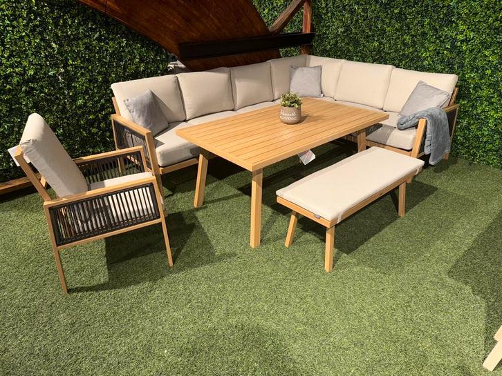 2 x NIEUWSTE ALUMINIUM 2026 modellen Loungeset Tuinset ACTIE, Tuin en Terras, Tuinsets en Loungesets, Bank, Bijzettafel, Eettafel