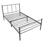 Metalen bedframe Hercules incl. bedbodem 90x200 cm donkergri, Verzenden, Nieuw