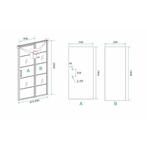 Nisdeur Horizon met Vast Paneel 90x200 cm 8 mm NANO Mat, Doe-het-zelf en Verbouw, Sanitair, Ophalen of Verzenden, Nieuw