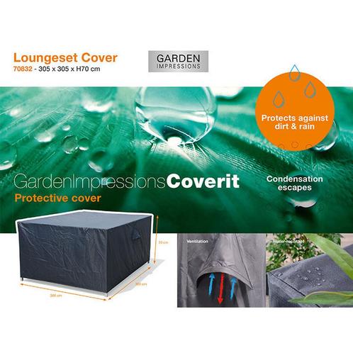 Garden Impressions Loungeset beschermhoes 305x305xH70 cm, Tuin en Terras, Tuinsets en Loungesets, Verzenden
