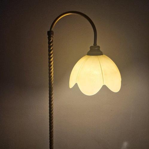 Staande lamp - Glas, Messing, Antiek en Kunst, Curiosa en Brocante
