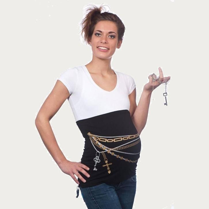 Op en Top Zwanger Zwangerschaps Buikband Sleutels Zwart, Kleding | Dames, Positiekleding, Nieuw, Verzenden