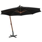 vidaXL Zweefparasol met paal 3,5x2,9 m massief vurenhout, Verzenden, Nieuw, 3 tot 4 meter, Zweefparasol