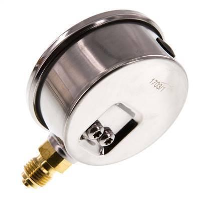 0..60 Bar Glycerine Manometer RVS/Messing 63 mm Klasse 1.6, Doe-het-zelf en Verbouw, Overige Doe-het-zelf en Verbouw, Nieuw, Verzenden
