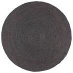 vidaXL Vloerkleed handgemaakt rond 240 cm jute donkergrijs, Verzenden, Nieuw, Grijs