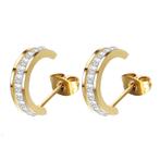 18K gold plated Stainless steel earrings, Intensity, Verzenden