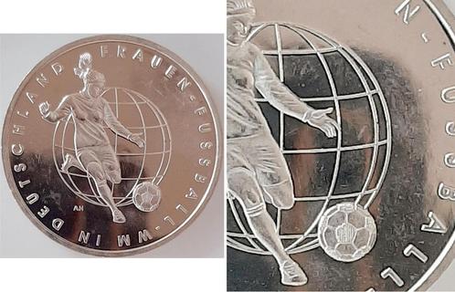 Duitsland 10 Euro Entwurf Hoyer Frauen-voetbal mit Bindes..., Postzegels en Munten, Munten | Europa | Niet-Euromunten, Verzenden