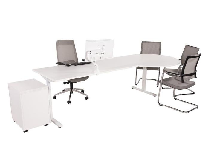 Bureau  vergaderstuk TUBE wit 200x80-120, Zakelijke goederen, Kantoor en Winkelinrichting | Kantoormeubilair en Inrichting, Ophalen of Verzenden