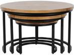 Boltze Tafel Lapjo 3 dlg. Set 3 Salontafel H 30-50 cm B, Verzenden, Nieuw