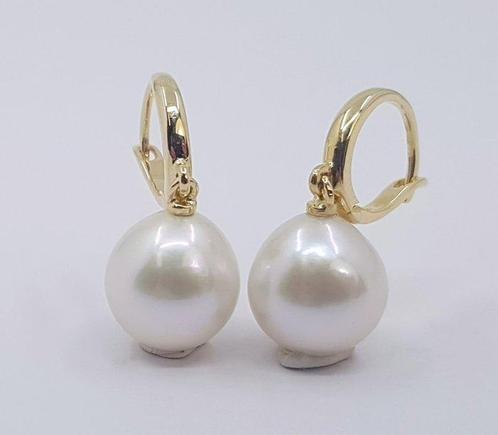 Oorbellen - 14 karaat Geel goud - 10x11mm Edison Parels, Sieraden, Tassen en Uiterlijk, Oorbellen