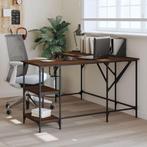 vidaXL Bureau 139x139x75 cm bewerkt hout bruin eikenkleur, Huis en Inrichting, Bureaus, Verzenden, Nieuw