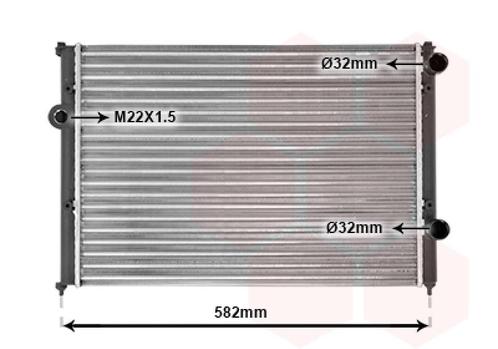 RADIATOR VOOR VW PASSAT B3 1988-1993 3A0121253, Auto-onderdelen, Airco en Verwarming, Nieuw, Ophalen of Verzenden