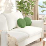 vidaXL Zitkussens 2 pcs Lichtgroen Ø 40 x 13 cm Fluweel, Huis en Inrichting, Woonaccessoires | Kussens, Verzenden, Nieuw, Groen