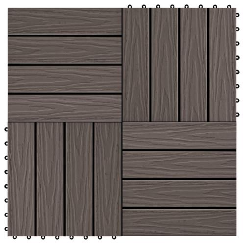 vidaXL Terrastegels diep reliëf 30x30 cm 1 m² HKC, Doe-het-zelf en Verbouw, Vloerdelen en Plavuizen, Nieuw, Verzenden
