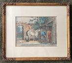 Willem Boogaard (1842-1888) - Bij de hoefsmid, Antiek en Kunst