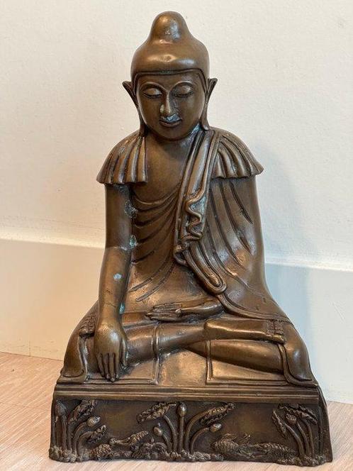 Boeddhabeeld 43 cm Shan - Myanmar (Zonder Minimumprijs), Antiek en Kunst, Kunst | Niet-Westerse kunst