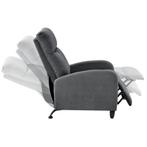 Verstelbare relaxfauteuil 102x60x92 cm stof donkergrijs, Verzenden, Nieuw