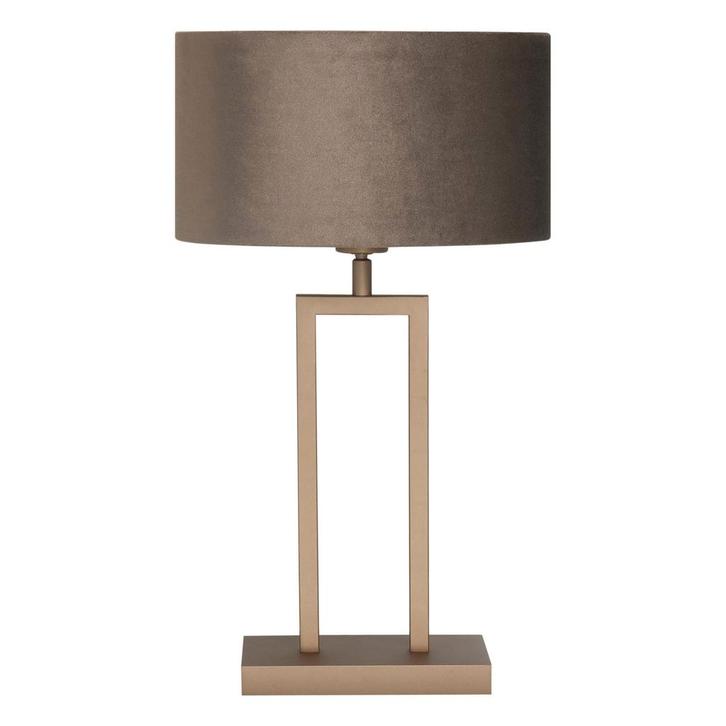 LED Tafellamp poot vierkant | Brons | Siena | 53cm, Huis en Inrichting, Lampen | Tafellampen, Nieuw, Ophalen of Verzenden