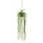 Hangplant Pumila - Polyester - Groen - 50 cm hoog, Verzenden