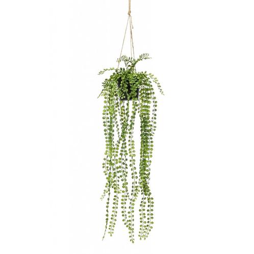 SALE: -17% Hangplant Pumila - Polyester - Groen - 50 cm hoog, Huis en Inrichting, Kamerplanten, Verzenden