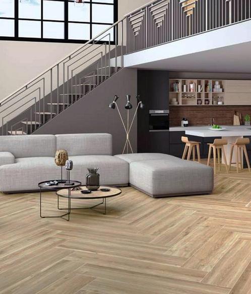 Vloertegel/Wandtegel Beige 23x120cm (Vloeren) (Vloeren), Doe-het-zelf en Verbouw, Tegels, 20 tot 40 cm, 60 cm of meer, 10 m² of meer