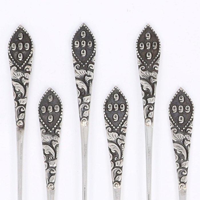 Djokja - Sorbetlepel - Lepel (10) - .800 zilver, Antiek en Kunst, Antiek | Goud en Zilver