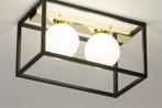 Rietveld Plafondlampen - Wit, Zwart, Goud - Glas, Metaal, Verzenden, Nieuw
