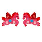 Kinderoorbelletjes Paardjes rood - 2x1,5cm NIEUW, Ophalen of Verzenden, Nieuw