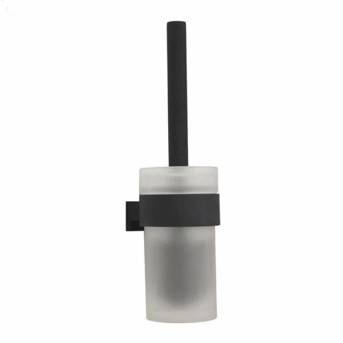 Toiletborstelhouder Bold Muur Glas/Mat Zwart 33.9 Cm, Doe-het-zelf en Verbouw, Sanitair, Ophalen of Verzenden