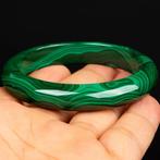 Bangle armband in natuurlijke malachiet – Groene harmonie