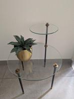 Bijzettafel - Glas, Metaal - Salontafel / bijzettafel