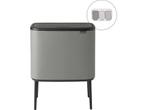 Brabantia Bo Touch Bin Prullenbak - 3 x 11 liter -, Verzenden, Zo goed als nieuw