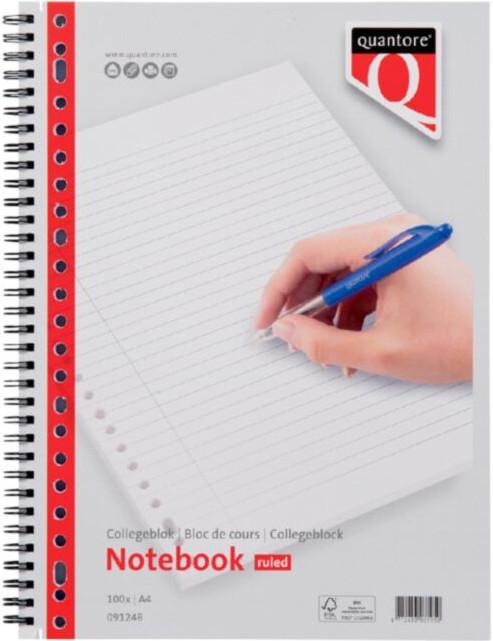 Collegeblok Quantore A4 23-gaats lijn, Diversen, Papierwaren, Nieuw, Verzenden