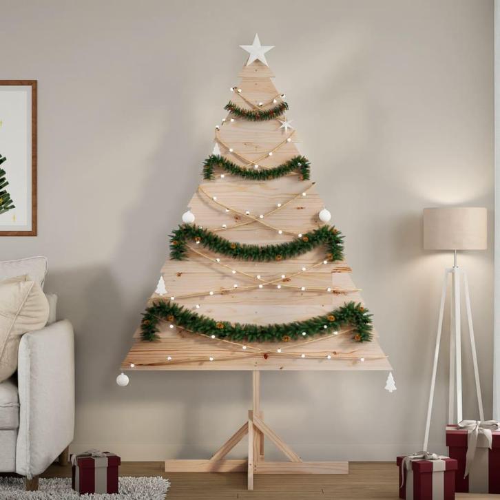 vidaXL Kerstdecoratie kerstboom 180 cm massief hout, Diversen, Kerst, Nieuw, Verzenden