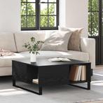 vidaXL Salontafel Zwart eiken 80 x 80 x 36.5 cm Bewerkt hout, Huis en Inrichting, Verzenden, Vierkant, Nieuw, 50 tot 100 cm