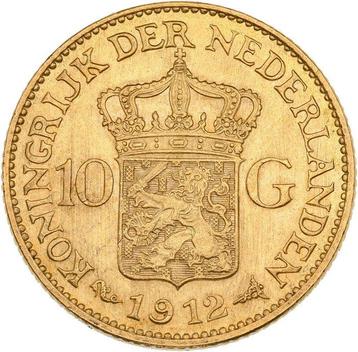 6,72 grams - Goud .900 - 10 florins - Wilhelmine 1912 beschikbaar voor biedingen