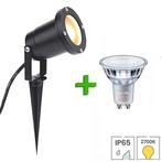 Buitenlamp | Tuinspot / prikspot zwart | incl. Philips spot, Verzenden, Minder dan 50 watt, Wandlamp, Nieuw