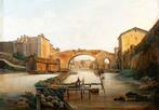 Italiaanse school (XIX) - Veduta dellantico Ponte Cestio, Antiek en Kunst, Kunst | Schilderijen | Klassiek