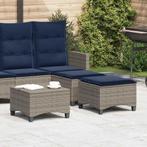 vidaXL Tuinkrukken met kussens 2 st 55x55x36 cm poly rattan, Tuin en Terras, Tuinsets en Loungesets, Verzenden, Nieuw, Rotan