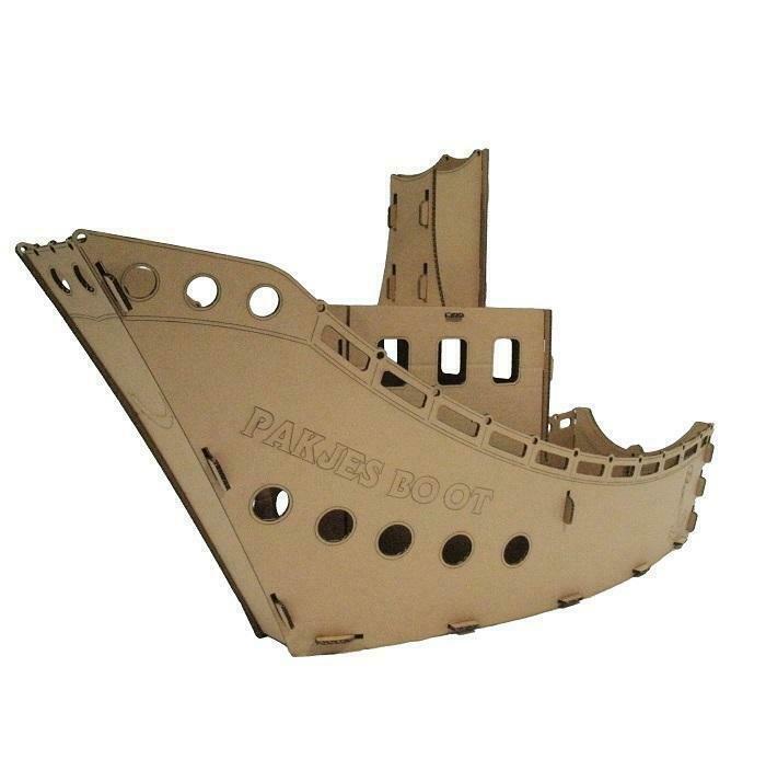 Duurzaam speelgoed - Pakjesboot Stoomboot Sintboot - Karton, Kinderen en Baby's, Speelgoed | Educatief en Creatief, Knutselen