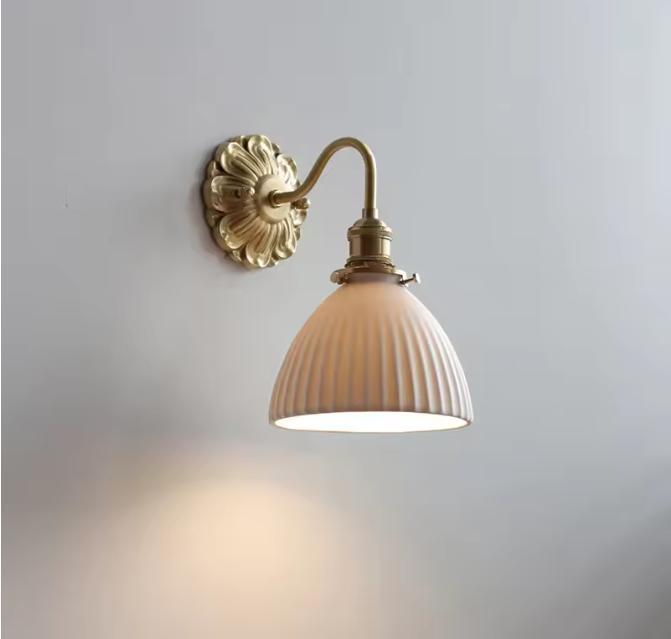 Nordic LED Wandlamp – Keramiek en Koper, Modern Design, Huis en Inrichting, Lampen | Spots, Nieuw, Verzenden