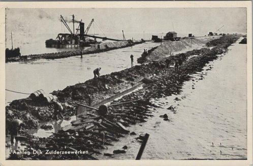 ZUIDERZEEWERKEN - Aanleg Dijk, Verzamelen, Ansichtkaarten | Nederland, Verzenden